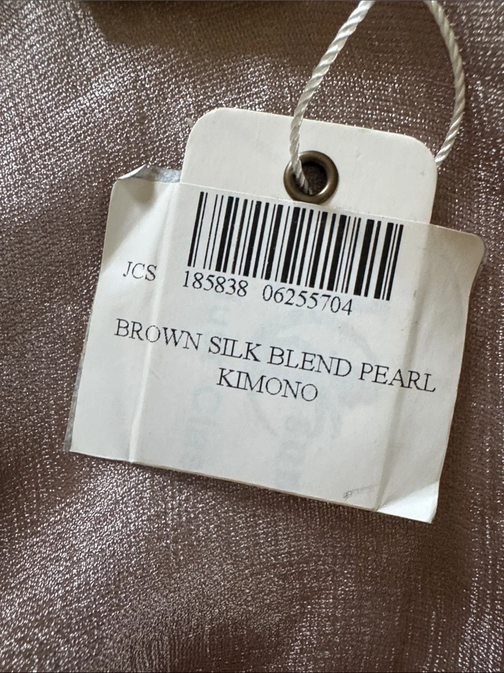 J&Sunny Just Classic Brown Shimmery Silk Blend Kimono